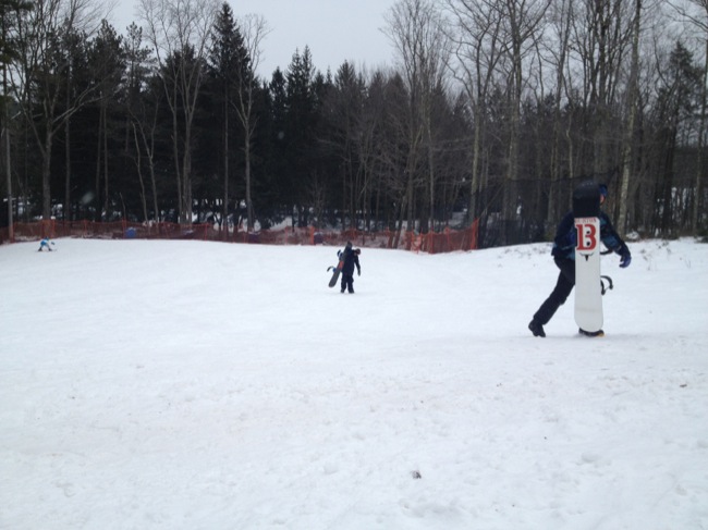 Snowboarders Pocono Mountains