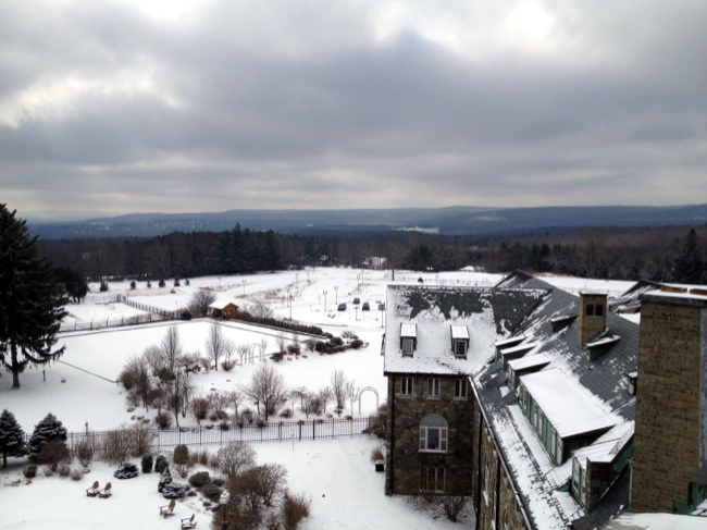 Looking out Pocono Mountains