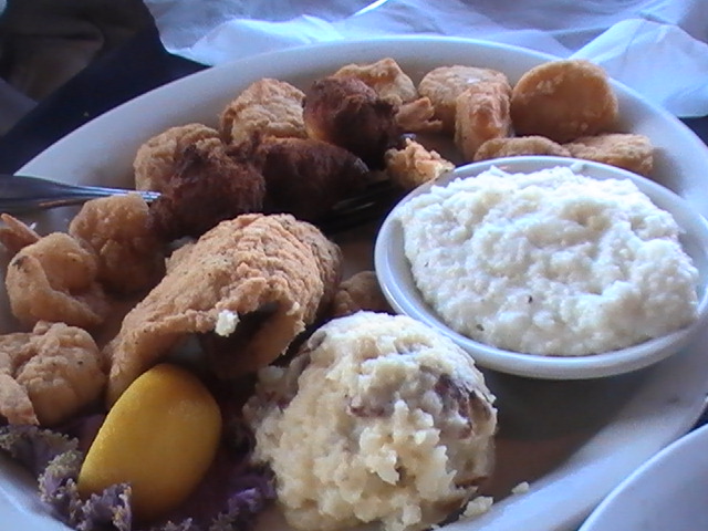 Real Charleston shrimp grits fish