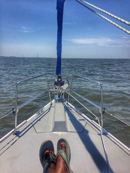 Relaxing on Shardana Sailboat